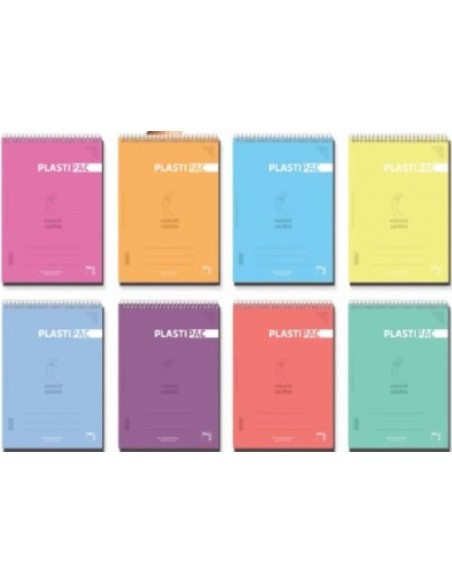 Paq 5 bloc fº 80h 90g cuad4x4 c m plastipac especian zurdos colores surtidos